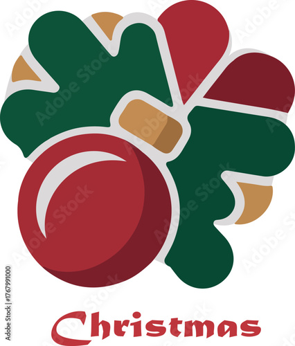 Christmas logo icon vector white background .