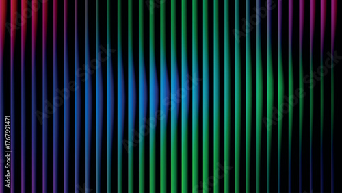 Vertical vibrant spectrum of color transitions from red to green and blue