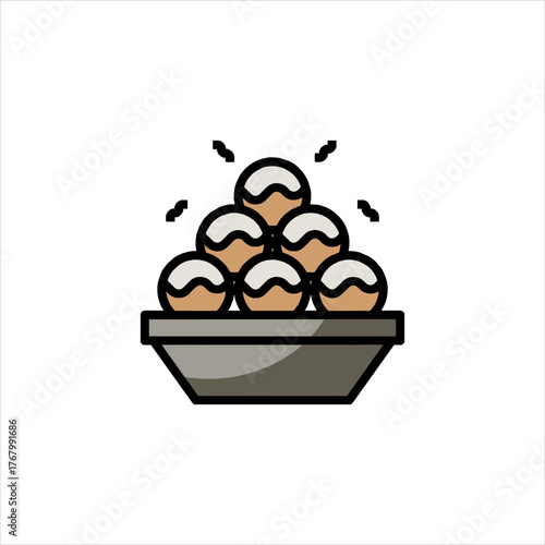 Delicious loukoumades piled high on a gray plate, glistening with honey in a warm, inviting setting, perfect for a sweet treat, creating a sense of comfort and indulgence.