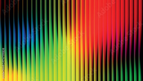 A vibrant spectrum of vertical lines displaying the colors of the rainbow