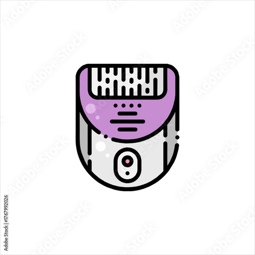 Epilator device used for hair removal on white surface for personal care and hygiene, showcasing modern technology and beauty routine.