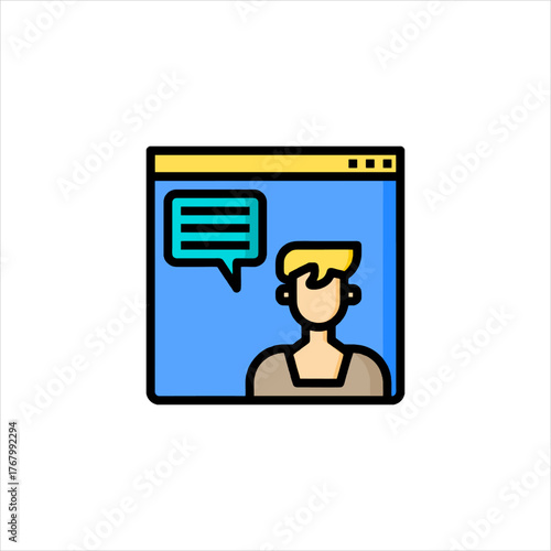 Person communicates through a digital interface, sharing ideas and information in a modern, connected world, fostering collaboration and knowledge exchange.