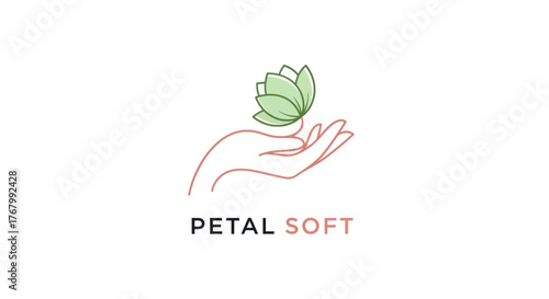 Elegant hand gently cradling a delicate lotus flower, symbolizing softness and care.