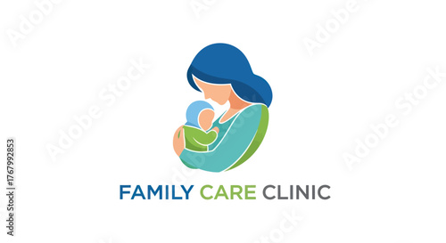 Mother holding her baby in a loving embrace representing family care clinic services.
