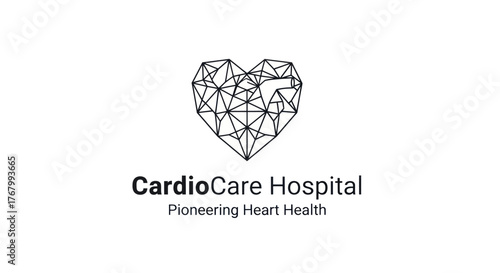 CardioCare Hospital logo with heart symbol pioneering heart health.