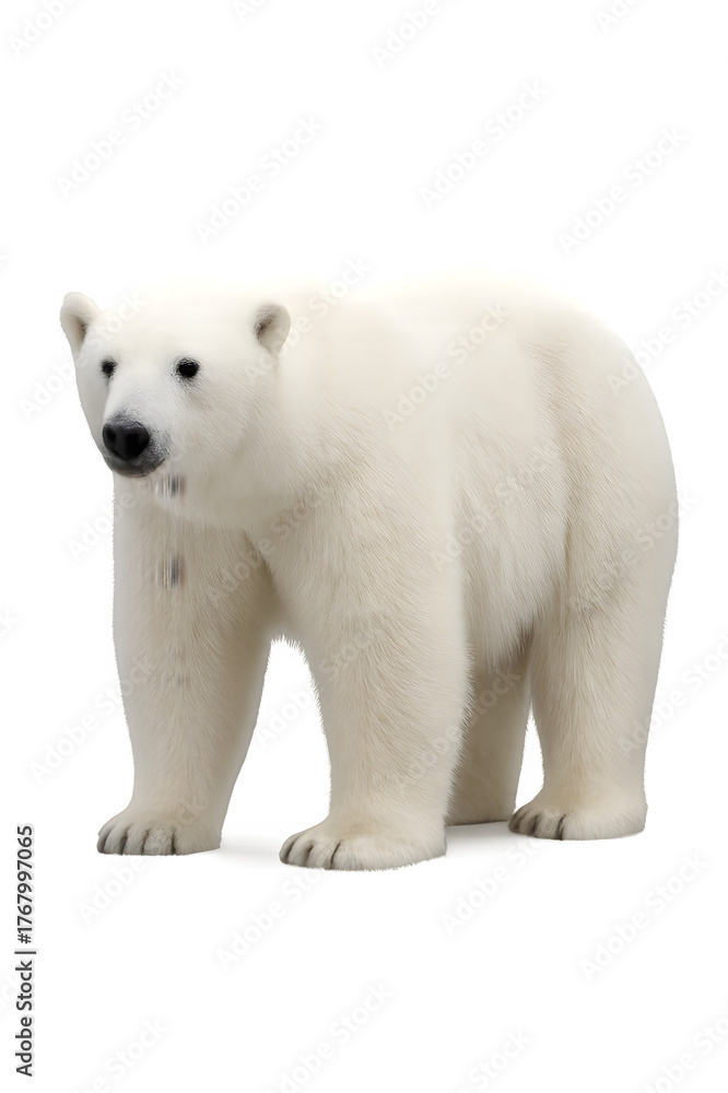 Fototapeta premium Polar Bear PNG Transparent Background, Arctic Animal Isolated for Wildlife and Design Use