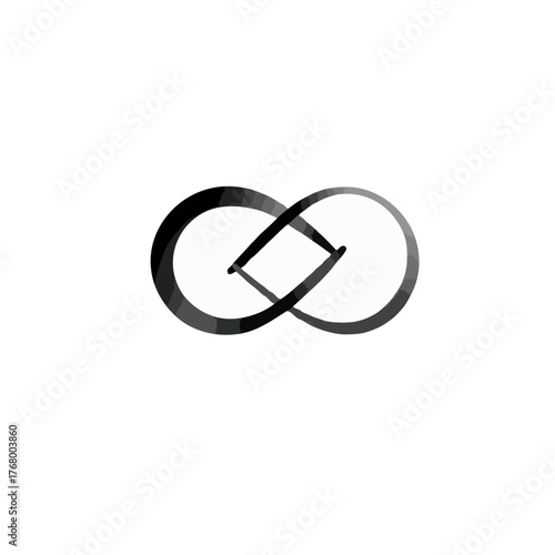 Geometric infinity logo black minimal corporate design vector for business branding and tech identity
