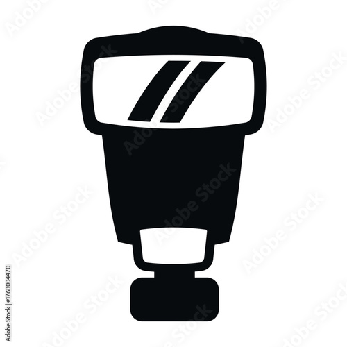 Vector icon of a flash used on cameras in studios and events to enhance lighting effects.
