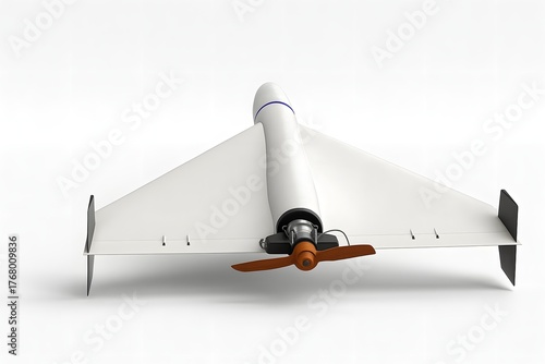 Shahed 136 Kamikaze Drone Side Profile – Photorealistic 3D Render on White