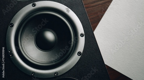 Closeup audio speaker cone