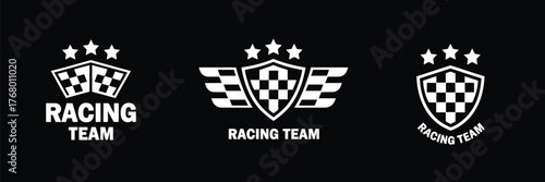 Car Racing Stripes and Sport Decal Vector Design – Collection of logos, flags, and racing symbols for car decoration, vinyl sticker design, and automotive racing-inspired projects.