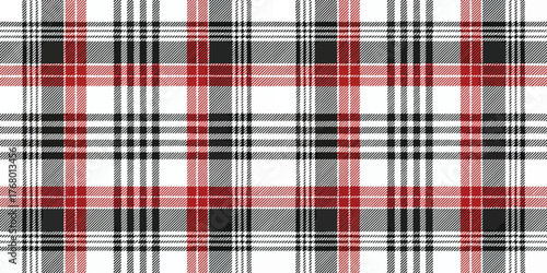 Classic red and black plaid pattern, perfect for textiles and fashion designs.