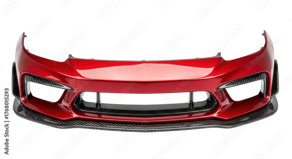 custom made wallpaper toronto digitalModern red sports car front bumper isolated on white background.