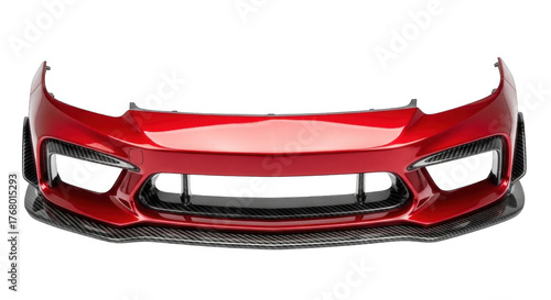 Wallpaper Mural Modern red sports car front bumper isolated on white background. Torontodigital.ca