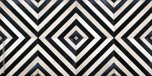 Geometric black and white striped pattern creating a modern and dynamic visual effect.