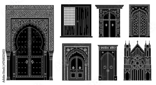 Architectural Doorway Collection - Ornate and Diverse Designs.