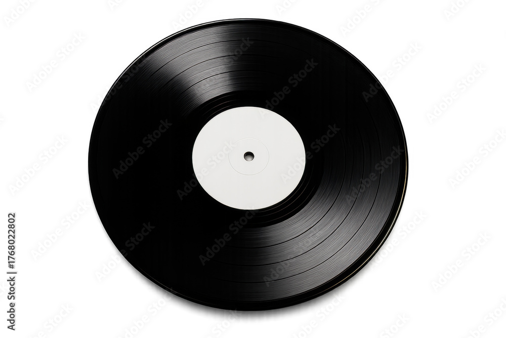 Obraz premium Retro vinyl record disc playing music with blank label