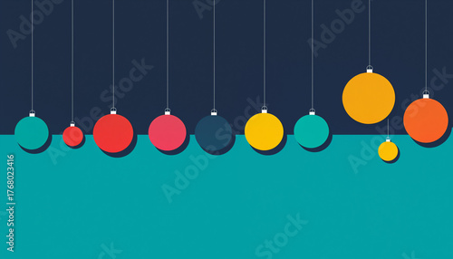 a row of colorful christmas...