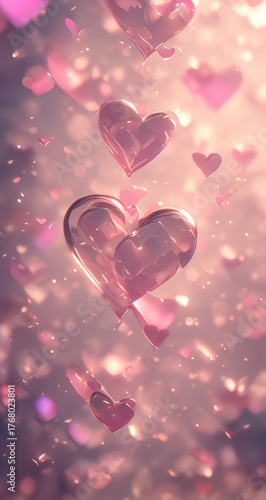 Valentine's Day heart-shaped background