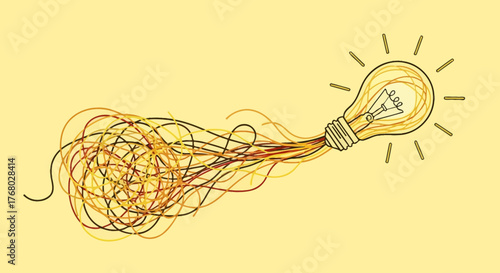 Conceptual lightbulb illustration representing idea generation and problem solving