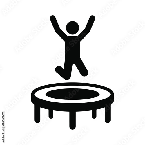 Icon of a person jumping on a trampoline
