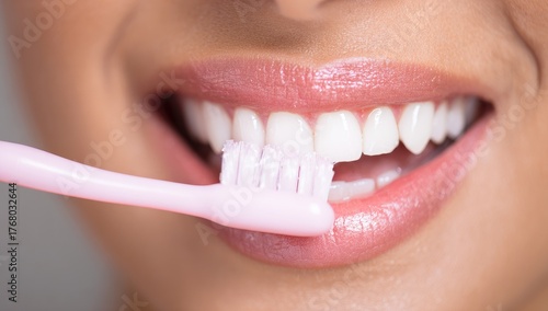 Close-up of brushing teeth