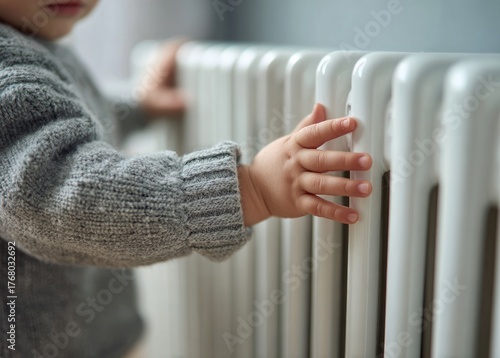 Touching the radiator