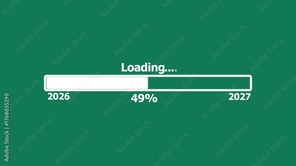 Loading Bar Progress From 2026 to 2027 New Year, Concept Exciting ...