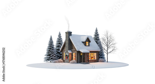 house in the snow