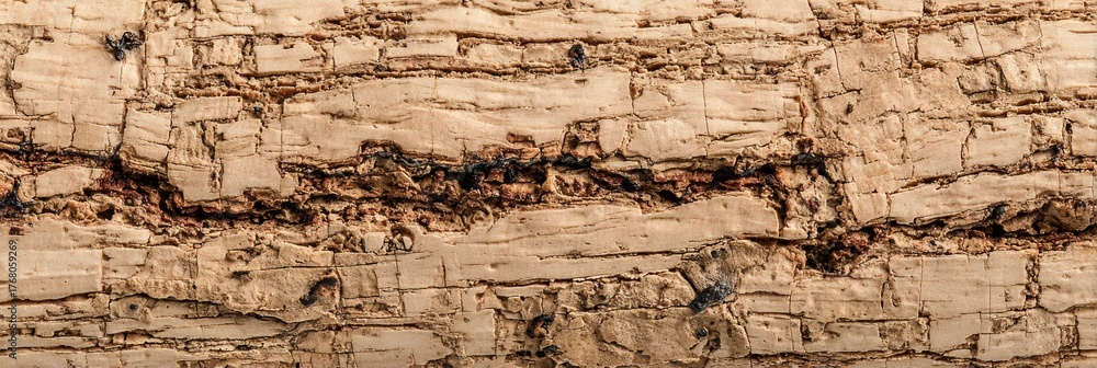 Obraz premium Close View Shows the Detail and Texture of a Natural Cork Surface