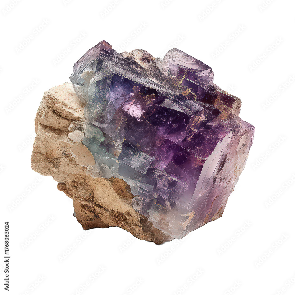Fototapeta premium Raw fluorite png fluorite crystal png calcite stone png mineral specimen png gemstone rock png raw mineral png crystal rock png fluorite rock png transparent background image