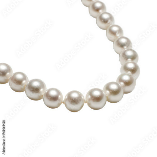 Pearl strand png pearl necklace png lustrous pearls png pearl jewelry png white pearls png pearl beads png elegant pearls png pearl string png transparent background image