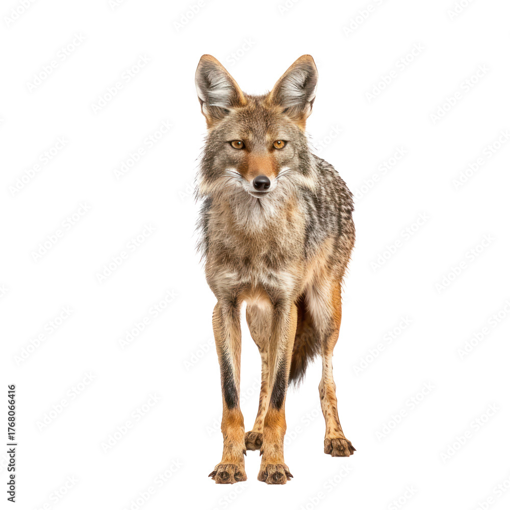 Fototapeta premium Jackal full body isolate on transparent background