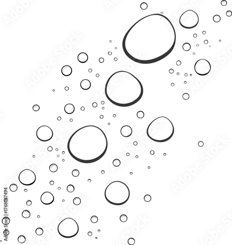 water drops on blue background