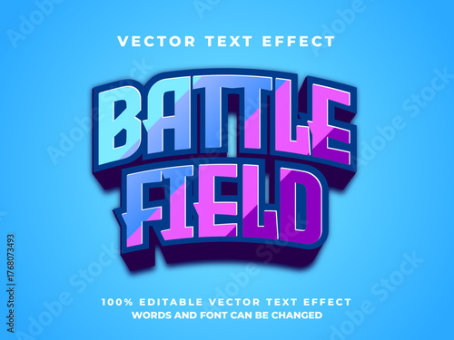 Battle Field Editable 3D Vector Text Effect