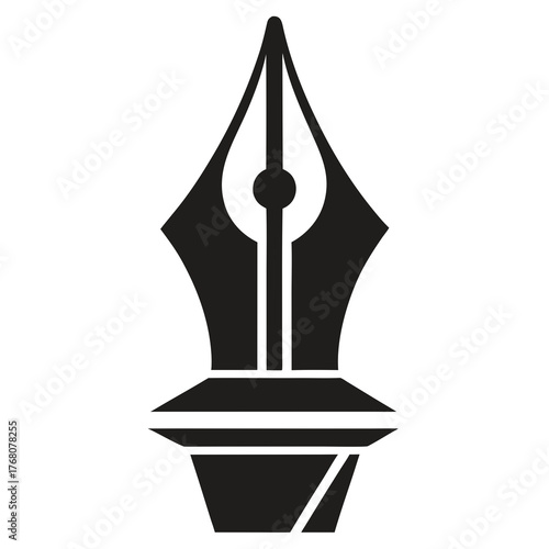 Elegant fountain pen nib vector illustration design graphic element for creative projects vector