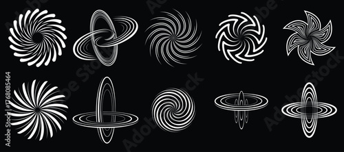 Abstract Spiral and Circular Line Art Design – Hypnotic Swirl Patterns, Optical Illusion, Geometric, Futuristic, Dynamic, Modern