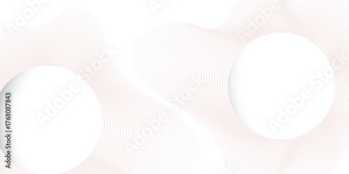 Circle with wave line pattern flowing background in concept of music, technology, ai, futuristic
