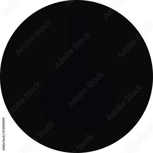 Abstract geometric black circle minimalist shape simple design vector