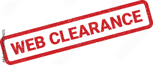 Rectangular rubber stamp impression with a worn, gritty texture, indicating an online clearance sale event