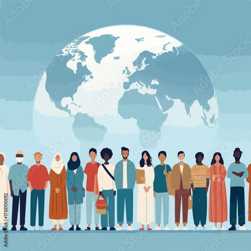 International Migrants Vector