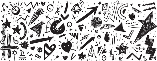 Abstract Hand Drawn Doodle Elements Vector Set

Modern Ink Brush Shapes and Symbols Collection

Creative Abstract Marks and Scribble Design Pack