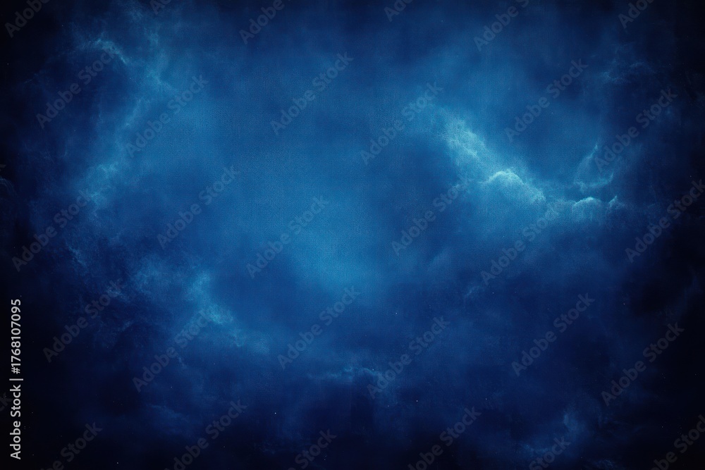 Fototapeta premium Abstract blue textured background with cloudy and smoky patterns evoking a mysterious and deep atmosphere