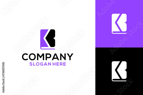 letter kb logo design vector