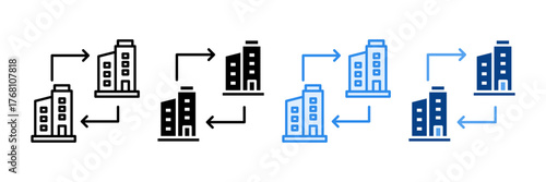 Company Collaboration Icon Set Multiple Style Collection