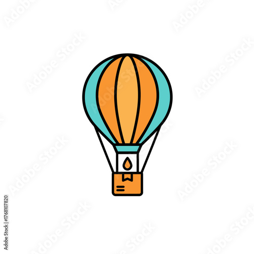 Delivery via Hot Air Balloon A Modern Logistics Concept.