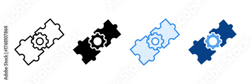 Business Integration Icon Set Multiple Style Collection