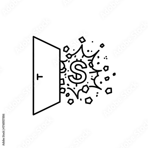 Financial Opportunity Knocks Doorway to Wealth and Prosperity.