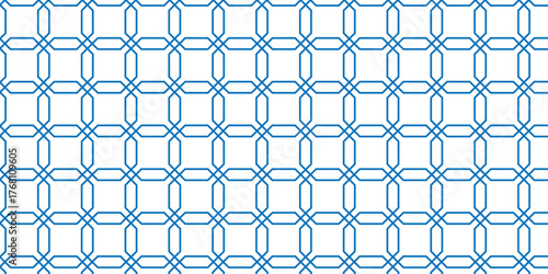 simple blue outline octagon pattern for banner poster background.