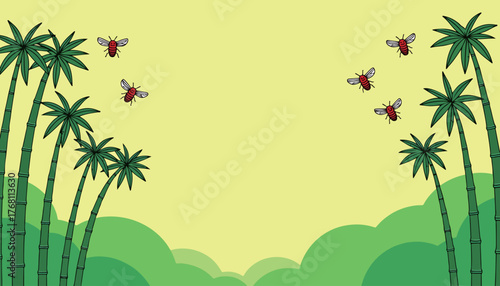 Bamboo Forest with Bees